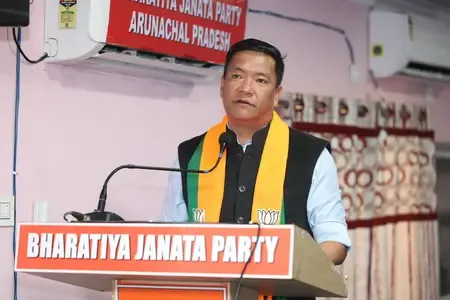 How did BJP achieve a sweeping victory in Arunachal's local body polls?