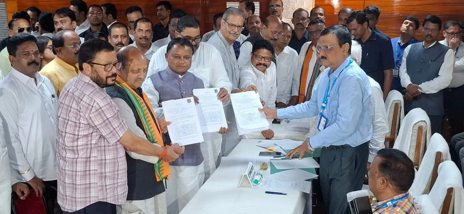 Debashish Samantaray files Rajya Sabha bypoll nomination for Odisha BJP