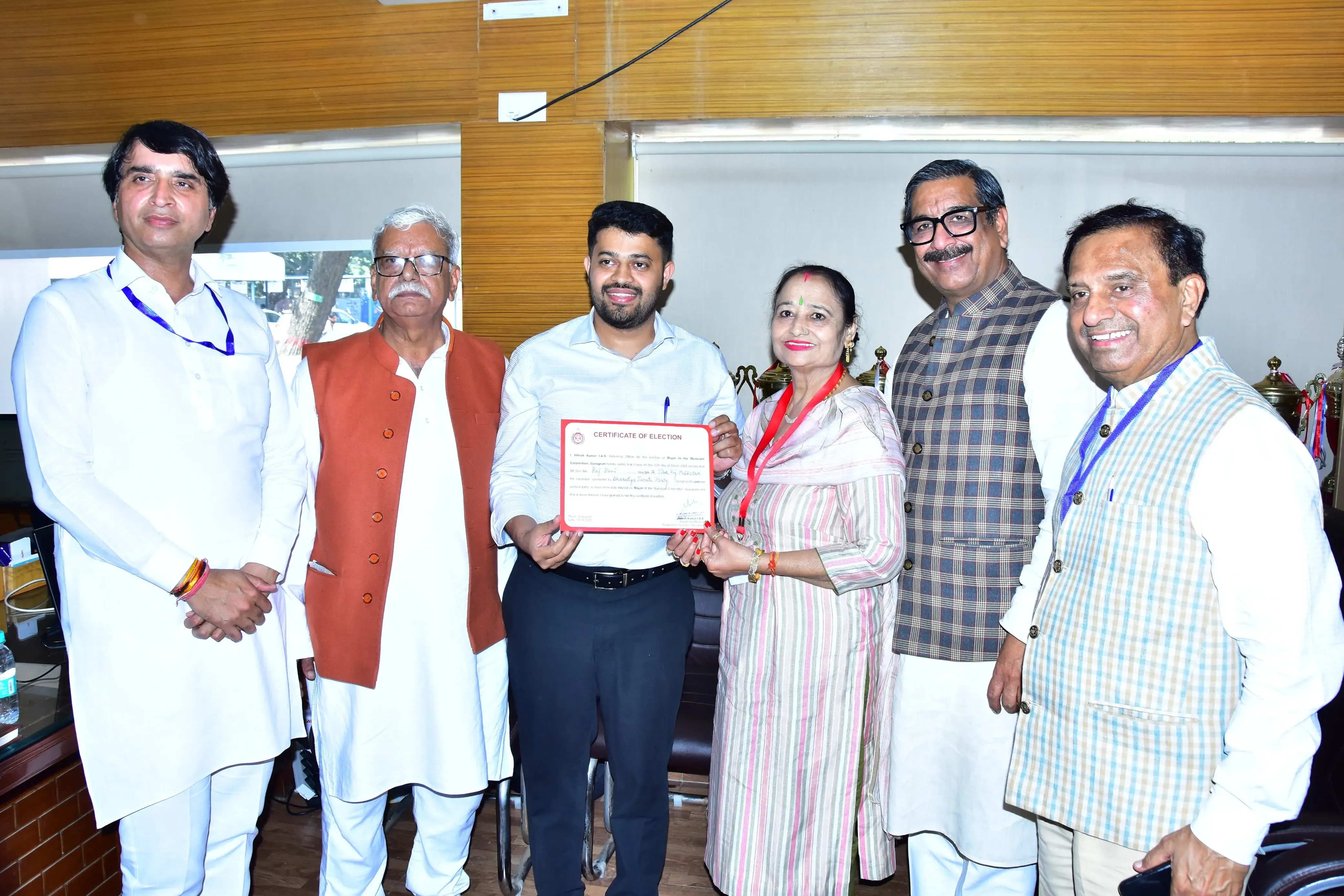 BJP's Rajrani Malhotra Triumphs as Gurugram Mayor, Inderjeet Yadav Emerges Victorious in Manesar