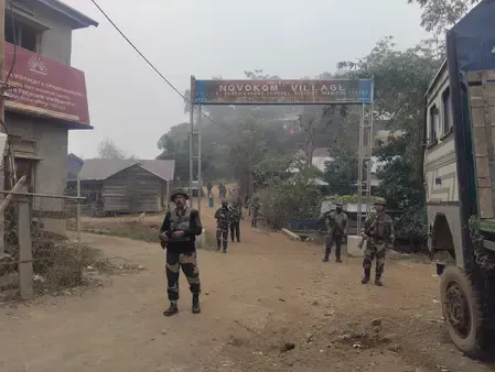 Was a bomb hurled near a fuel station in Manipur’s Bishnupur district without causing casualties?