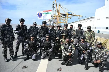 Boosting interoperability, Indian and Mozambique navies hold joint training session at Port Beira