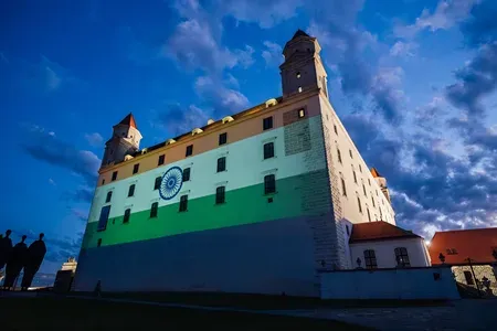 Bratislava Castle lit in Tricolour as Modi makes historic first visit to Slovakia