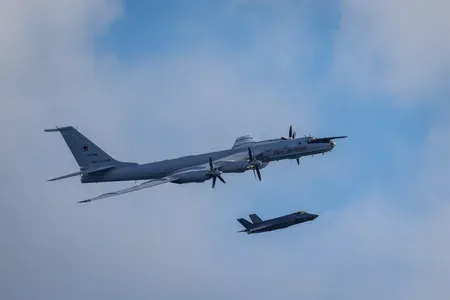 British F-35s intercept Russian Bear-F near HMS Prince of Wales in Norwegian Sea