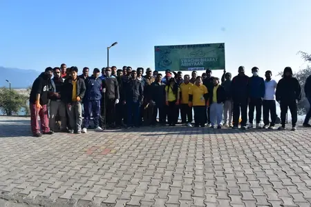 BRO leads cleanliness drive at Siang River Front in Arunachal's Pasighat 