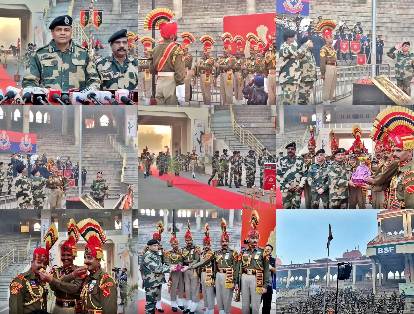 BSF Raises National Flag at Attari-Wagah Border for 76th Republic Day