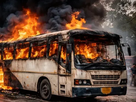 Quick Action Saves Lives as Bus Catches Fire in Jaipur