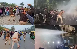 Patna Police Use Water Cannons and Cane-Charge to Disperse BPSC Aspirants' Protest