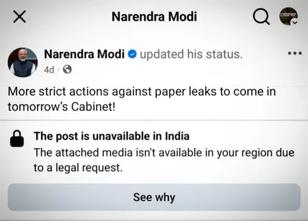 Parliamentary panel grills Meta over PM Modi's Facebook post removal