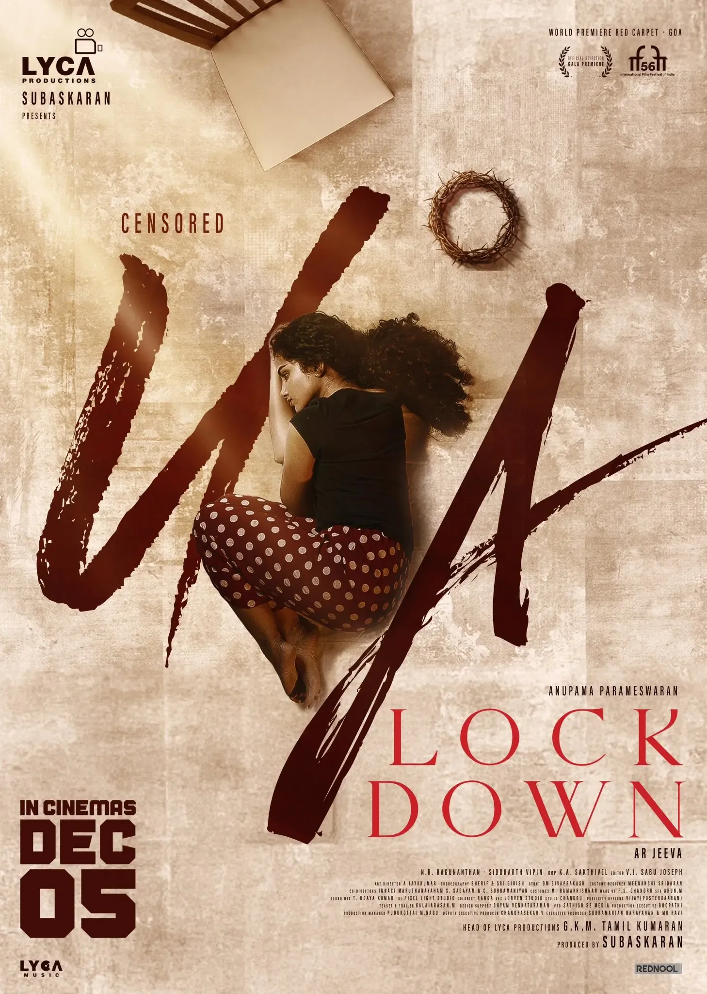 Will Anupama Parameswaran's 'Lockdown' Captivate Audiences with U/A Certification?