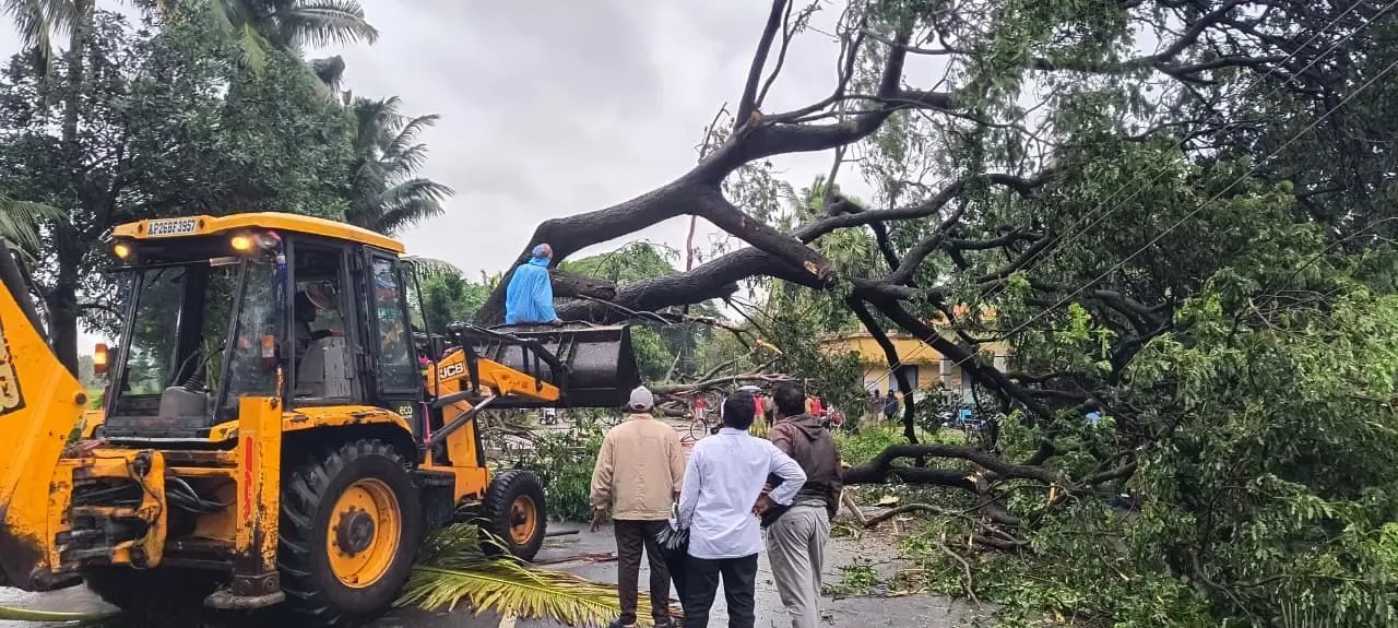 चक्रवात 'अर्नब' का कोनासीमा पर असर: कलेक्टर ने बुधवार दोपहर तक घरों में रहने की अपील की