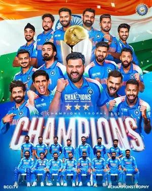 Champions Trophy: BJP Lauds Rohit Sharma for Team India's Victory, Takes a Jab at Congress
