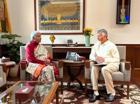 What did Chandrababu Naidu discuss with HM Amit Shah and FM Sitharaman?