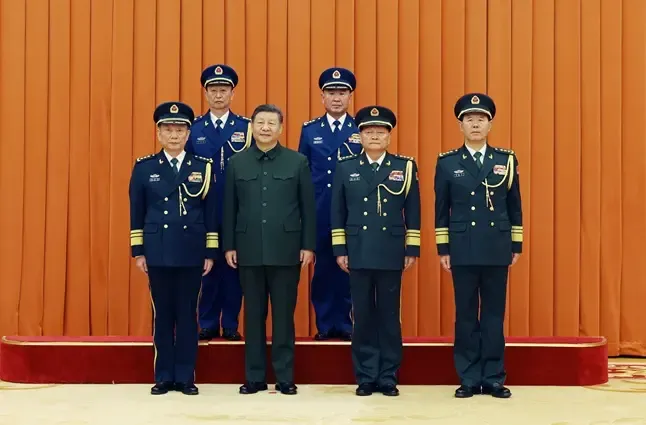 क्या चीनी केंद्रीय फौजी आयोग ने जनरल रैंक प्रदान करने की रस्म आयोजित की?