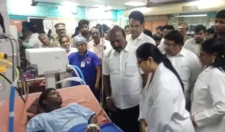 चेन्नई हादसा : मंत्री एम. सुब्रमण्यम ने मृतकों को दी श्रद्धाजंलि, अस्पताल का किया निरीक्षण