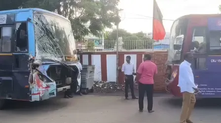 चेन्नई: वेलाचेरी में दो बसों की टक्कर, चालक समेत 8 लोग घायल