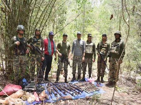 Narayanpur arms cache seized: BSF recovers BGL guns, ammo in Chhattisgarh forest