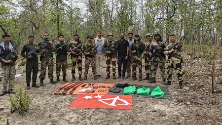 Kanker Naxal dump seized: Arms, wireless sets recovered in Chhattisgarh op