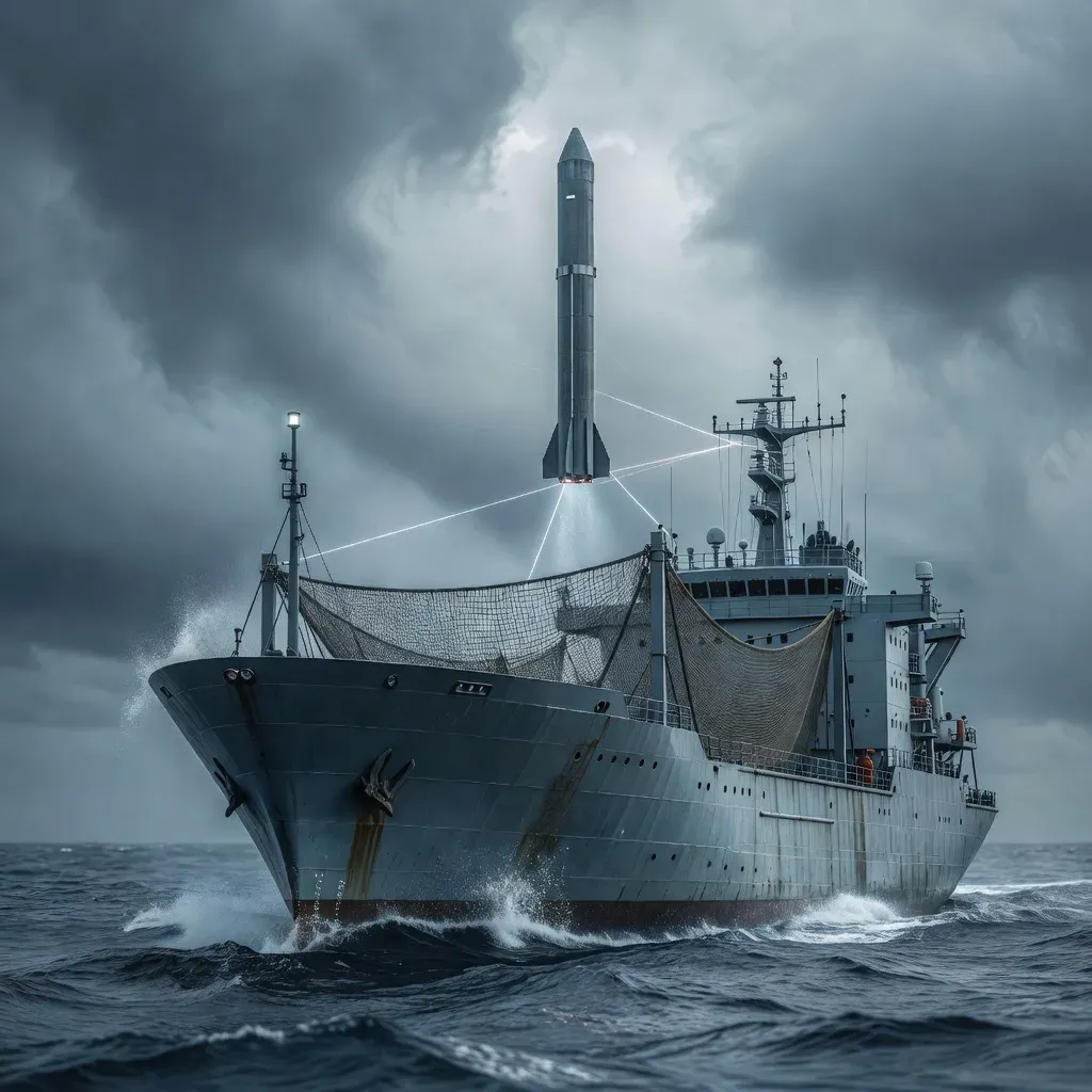 China nets Long March-10B booster at sea in global first