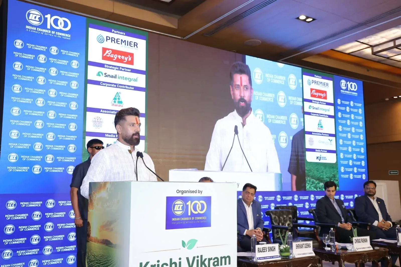 Chirag Paswan Addresses ICC Krishi Vikram Event in Delhi