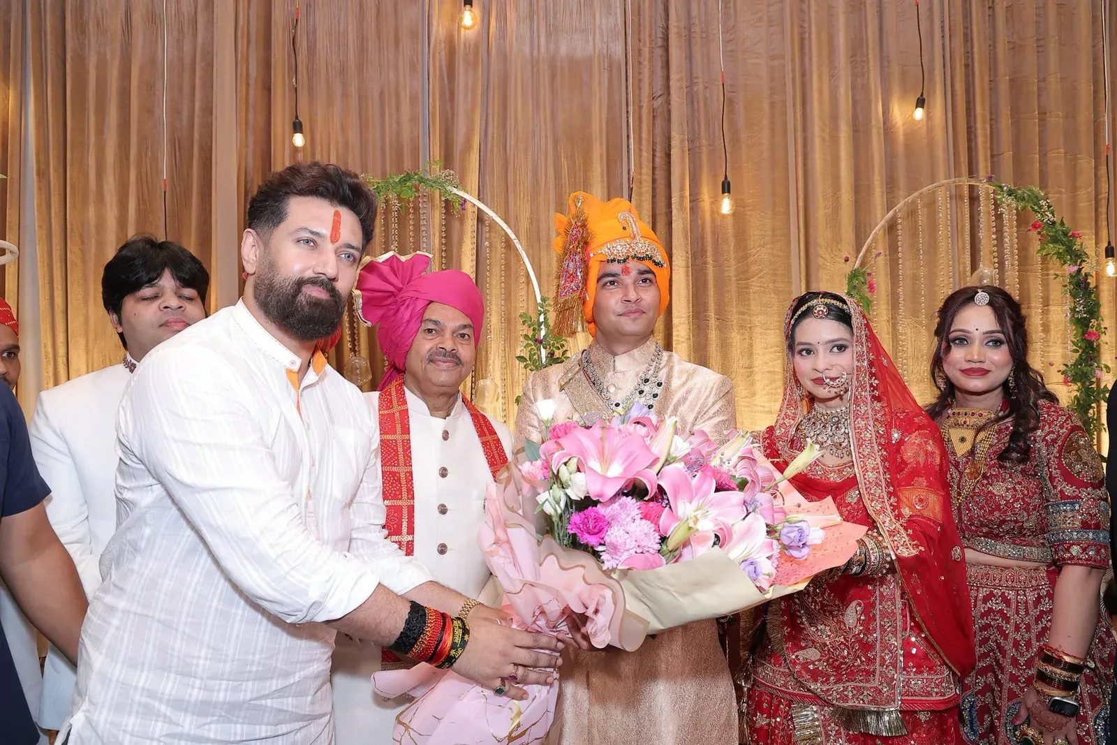 Chirag Paswan Attends Wedding of MoS B.L. Verma's Daughter