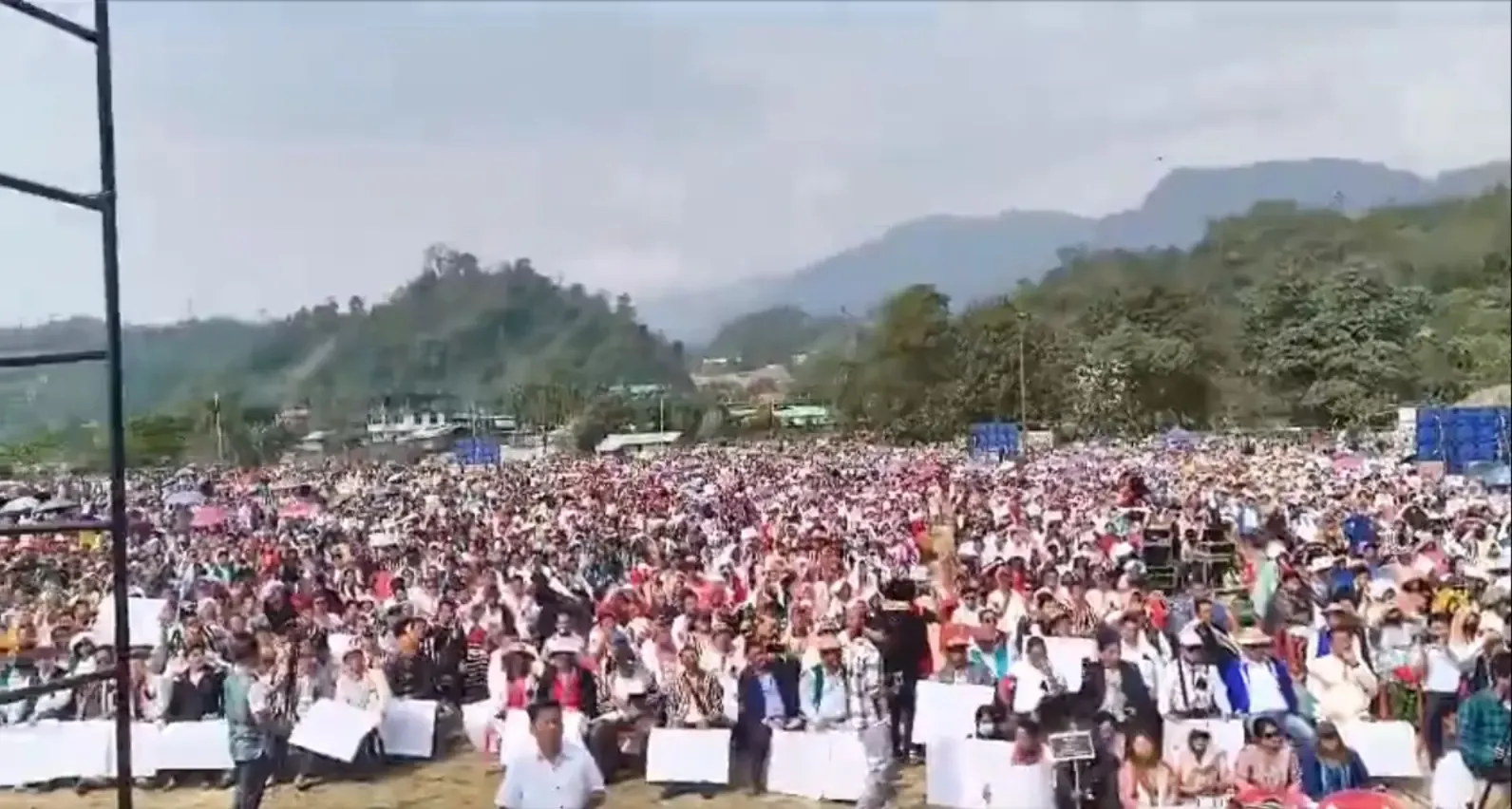 Peaceful Protest by Christians Against Anti-Conversion Law in Arunachal