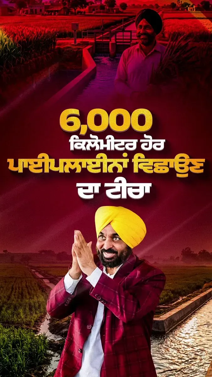 CM Bhagwant Mann: 14,000 km irrigation pipelines laid in Punjab