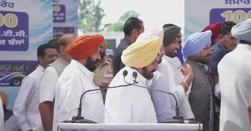 CM Bhagwant Mann flags off new PRTC buses in Patiala
