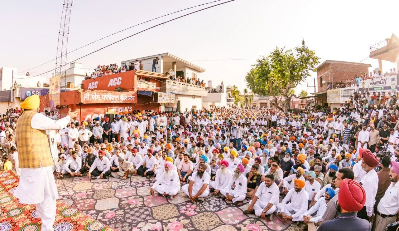 CM Bhagwant Mann hands Rs 51 lakh cheque to Shamshpur village