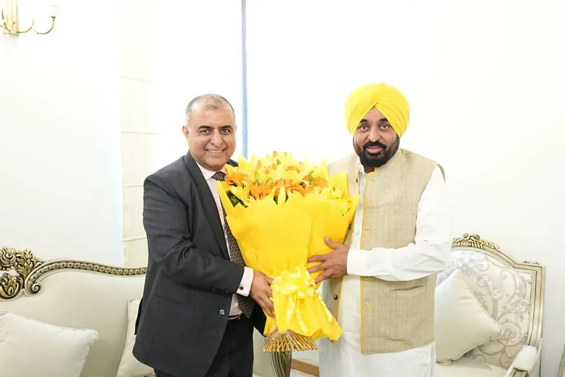 CM Bhagwant Mann meets HPCL CMD to push Punjab energy investment