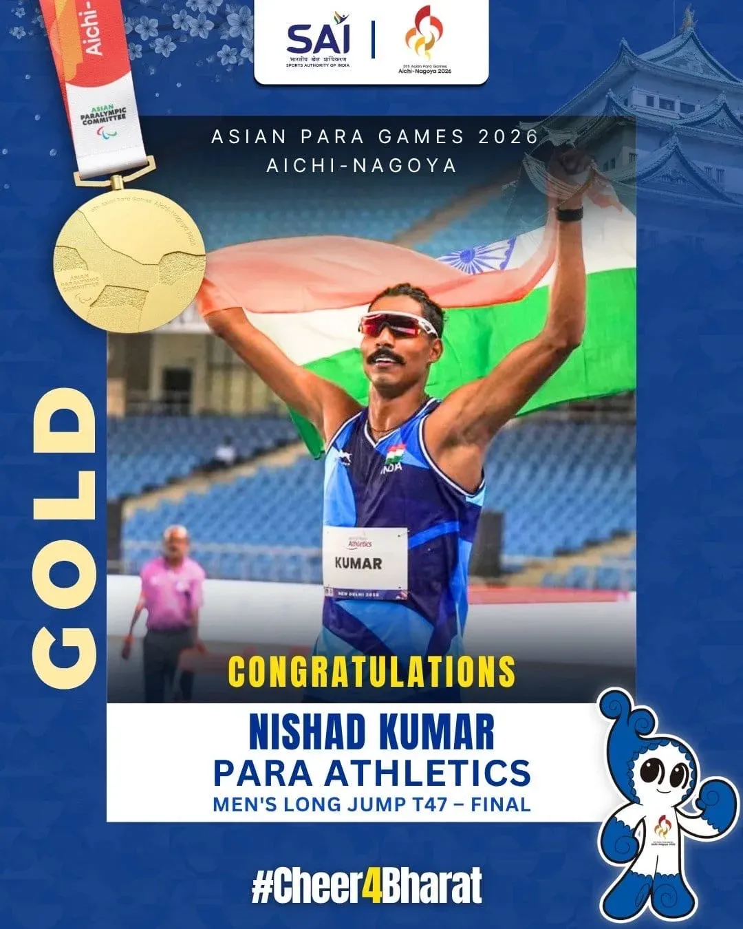 CM Bhajan Lal Congratulates India's Asian Para Games 2026 Heroes