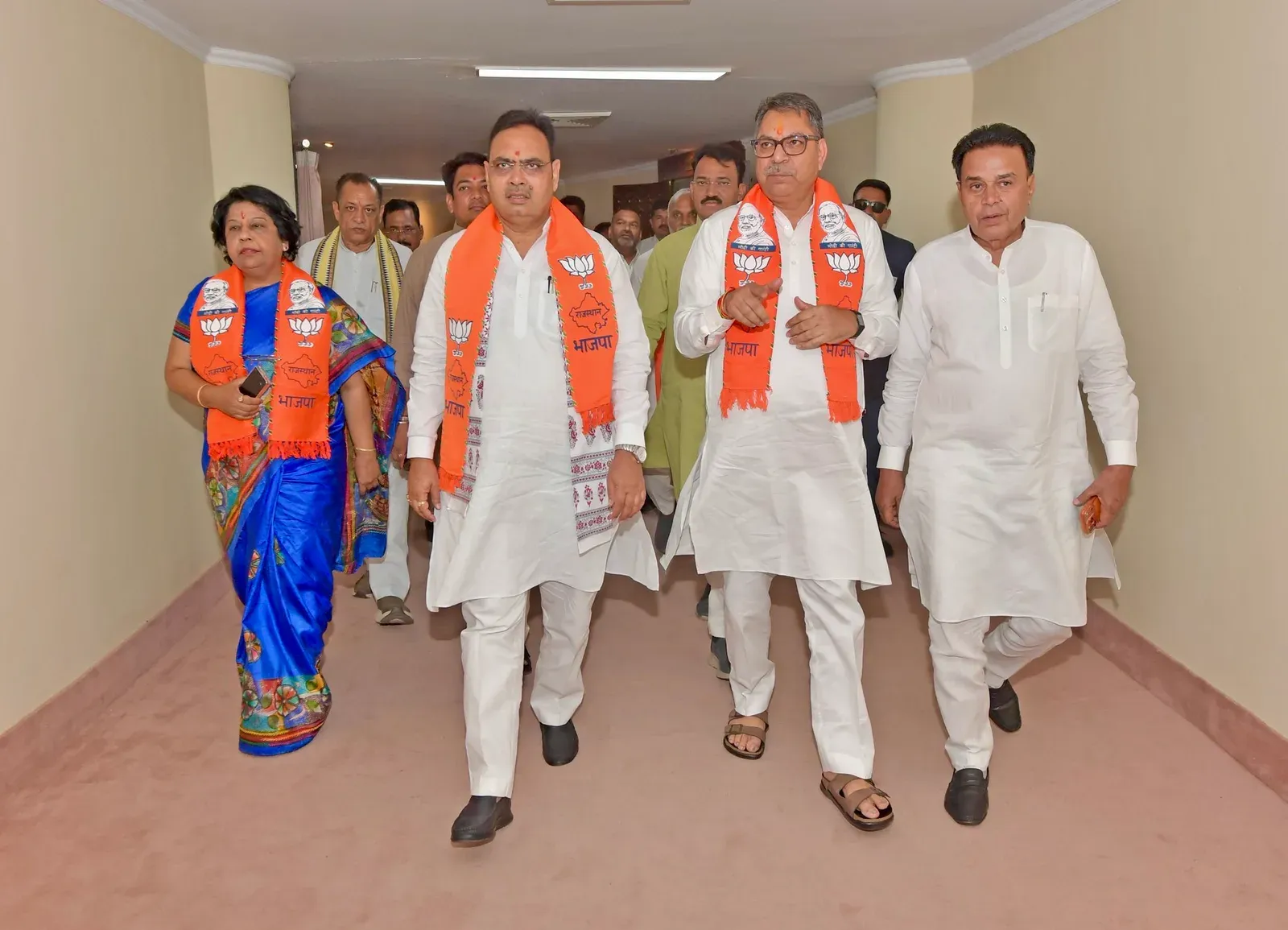 CM Bhajan Lal Felicitates BJP's Rajya Sabha Picks for Rajasthan