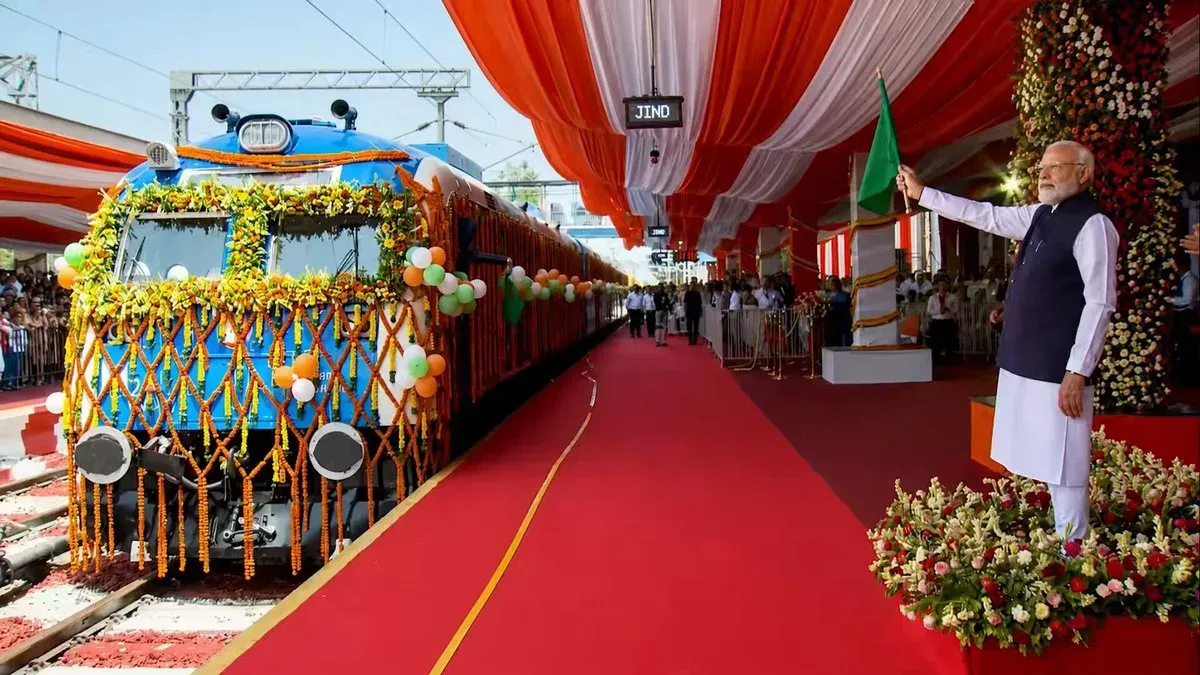 CM Bhajan Lal Hails India's First Hydrogen Train Launch
