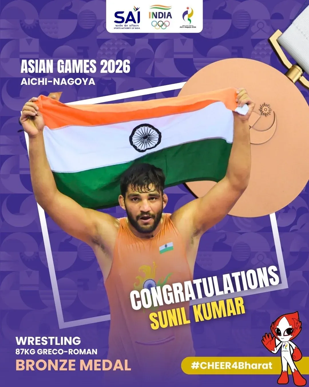 CM Bhajan Lal Hails Three Rajasthan Athletes' Asian Games 2026 Bronze