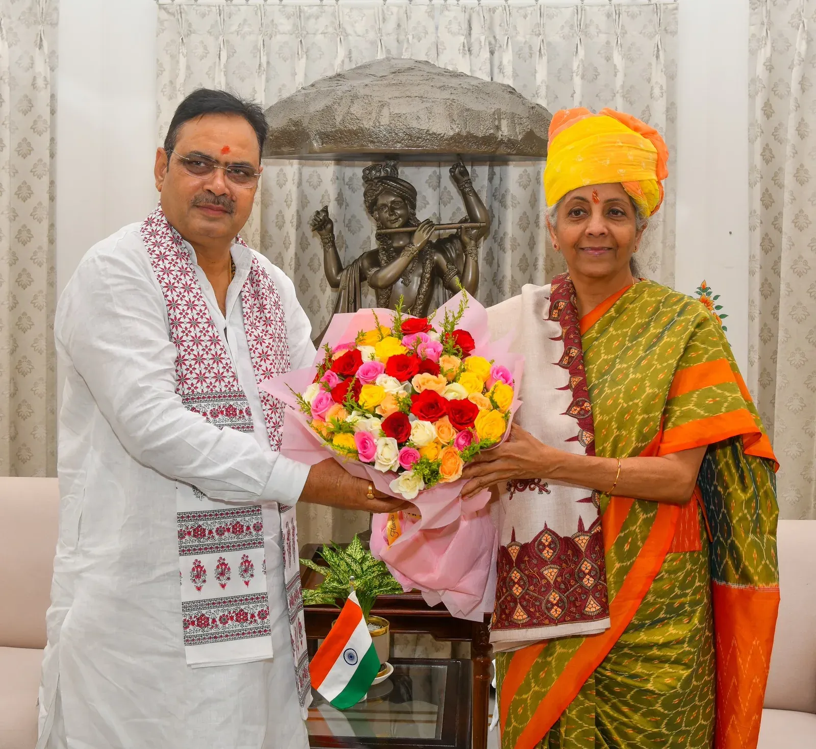 CM Bhajan Lal Hosts Finance Minister Sitharaman at Jaipur CM Residence