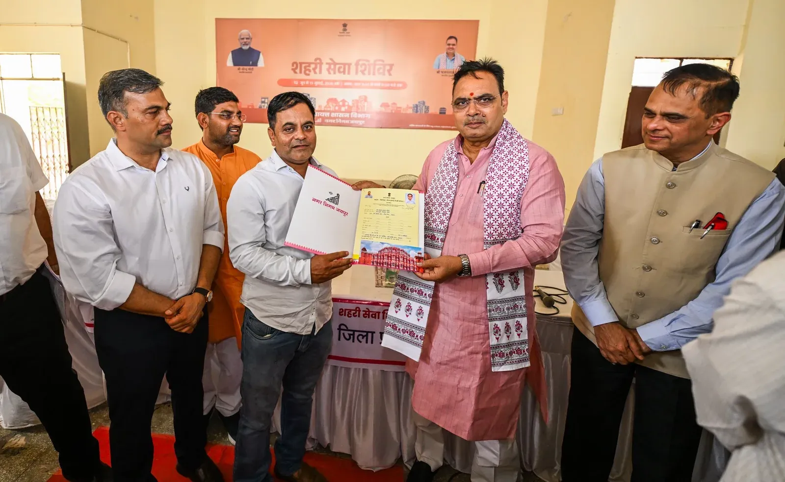 CM Bhajan Lal inspects urban service camp in Sanganer