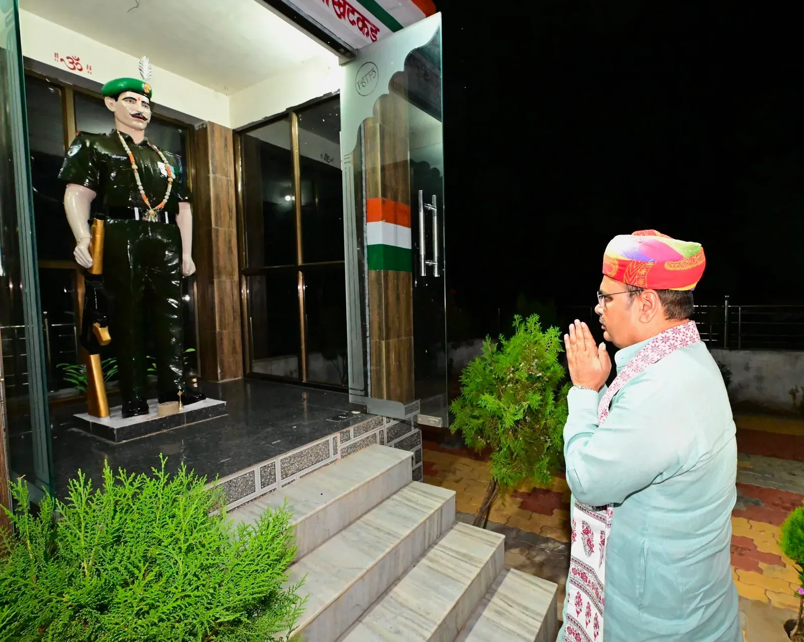 CM Bhajan Lal Pays Tribute to 1965 War Martyr in Nagaur