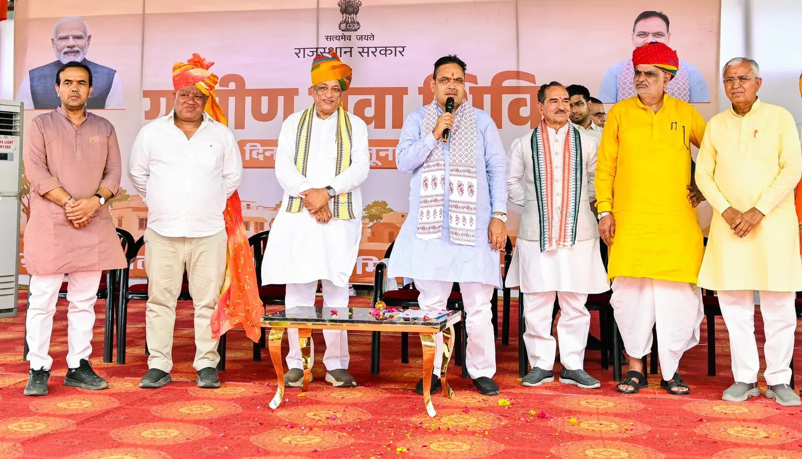 CM Bhajan Lal Reviews Rural Seva Shivir in Pali's Netra