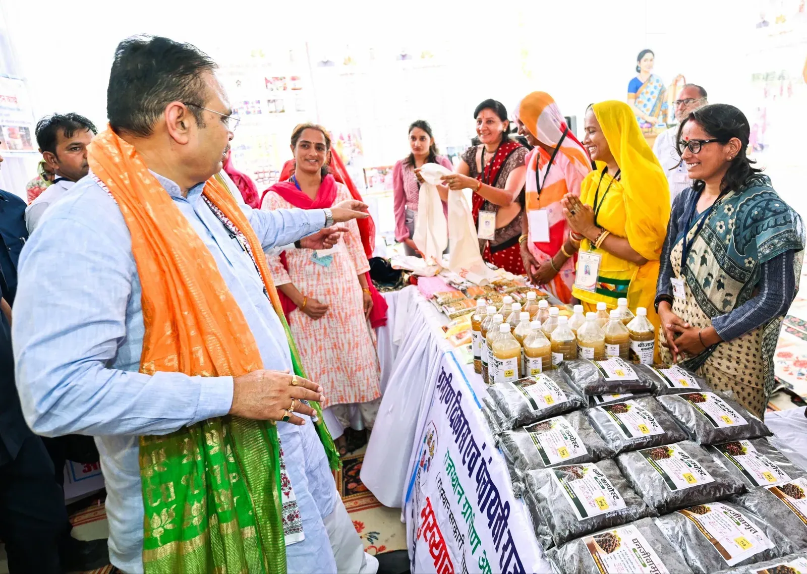 CM Bhajan Lal Sharma at PM Kisan Utsav in Sumerpur