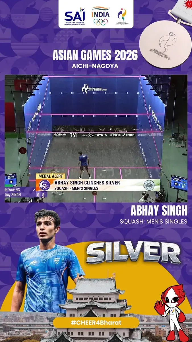 CM Bhajan Lal Sharma Hails Abhay Singh's Asian Games Squash Silver