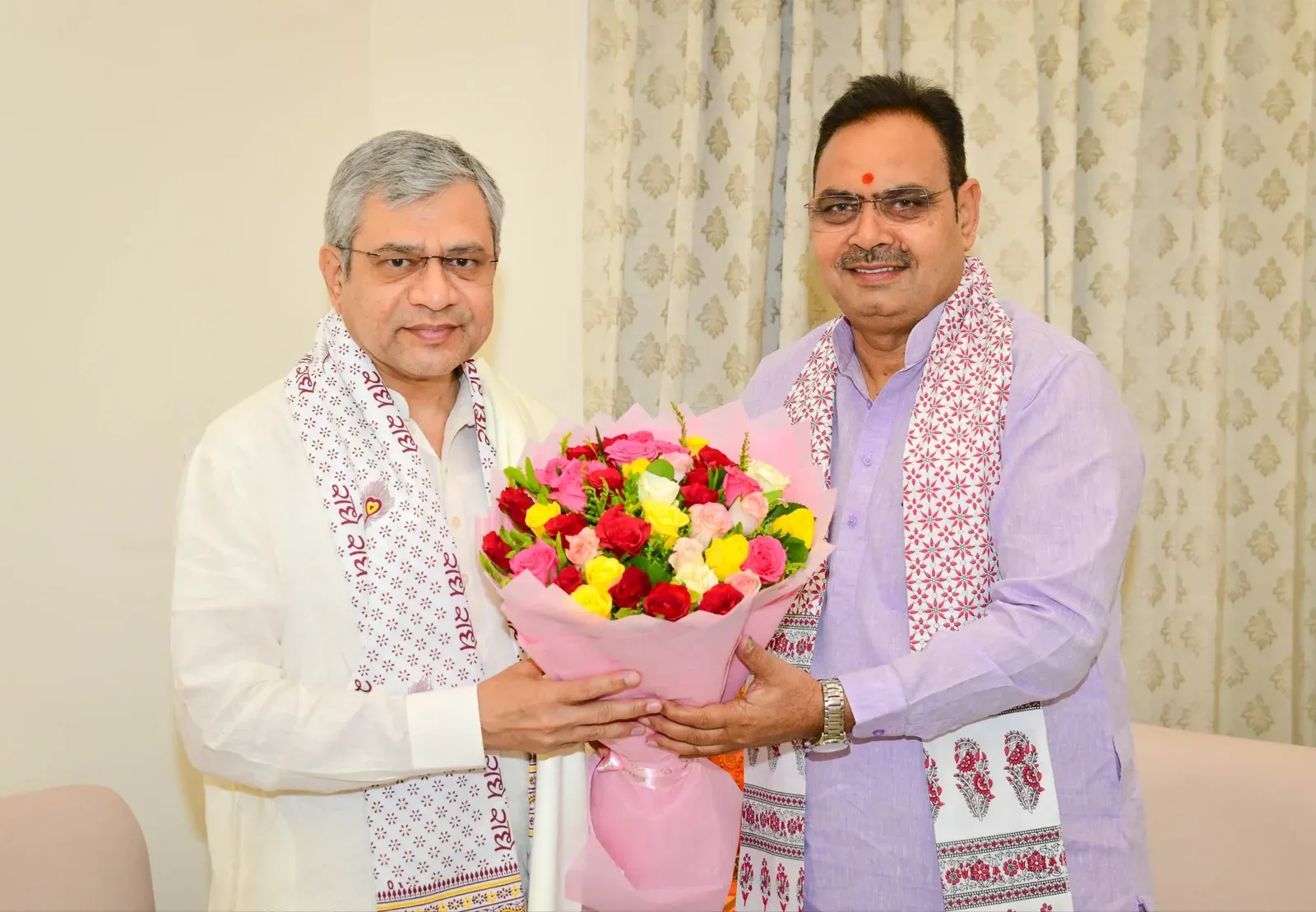 CM Bhajan Lal Sharma Hosts Rail Minister Vaishnaw at CM Residence