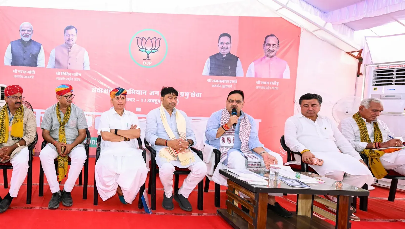 CM Bhajan Lal Sharma rallies BJP workers in Barmer ahead of panchayat polls