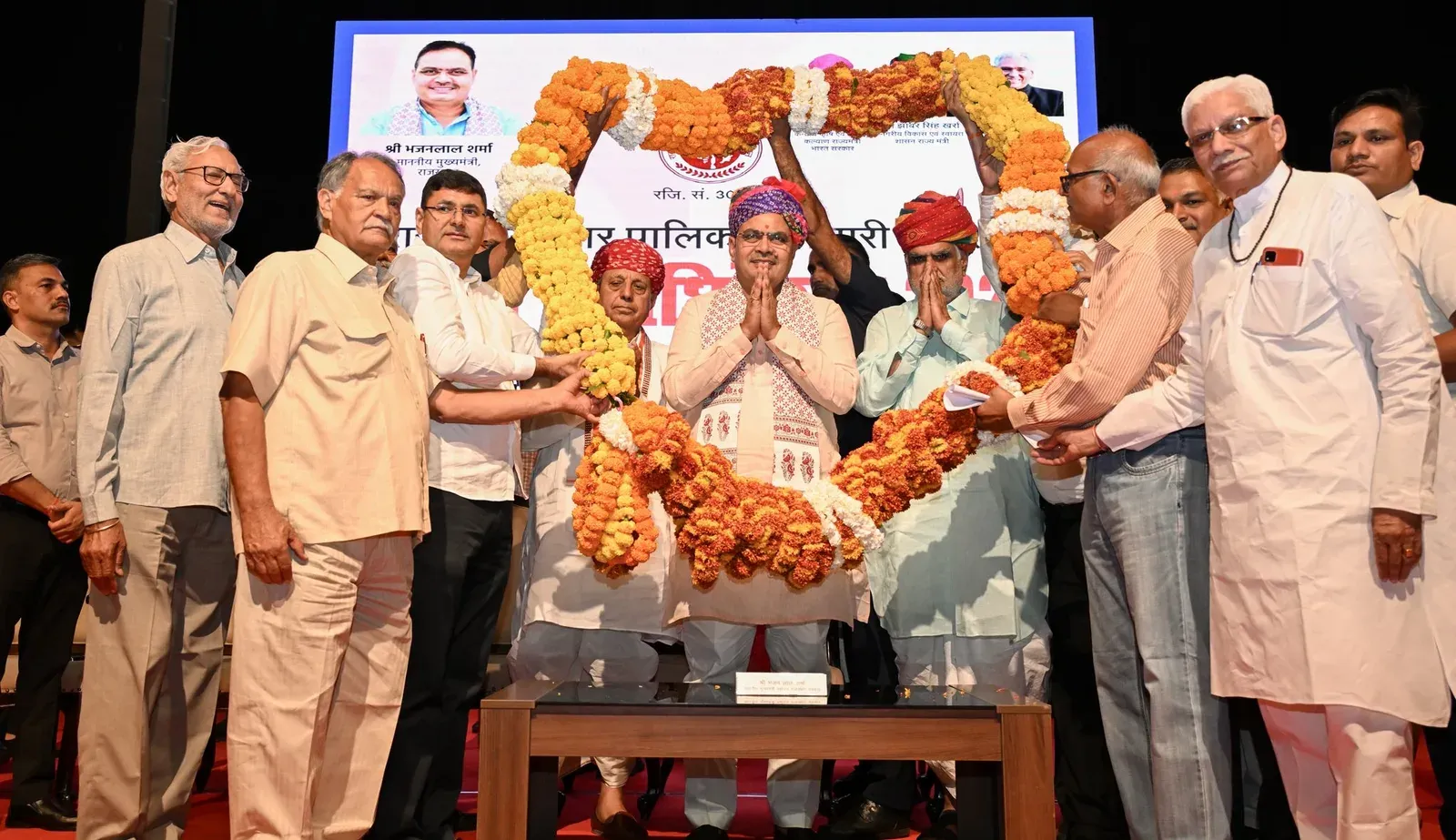 CM Bhajan Lal Sharma shares post on X with images
