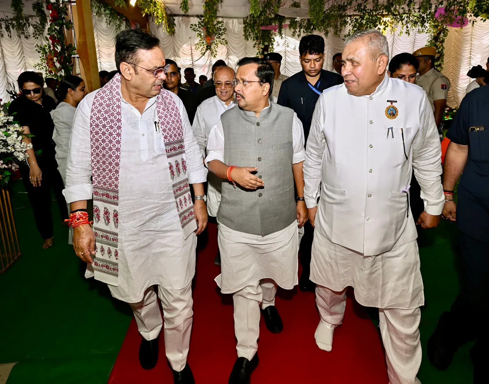 CM Bhajan Lal visits Brahma Kumaris in Abu Road with BJP chief