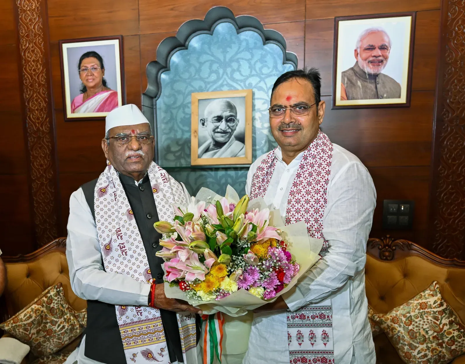 CM Bhajanlal joins Governor Bagde at Raj Bhavan Independence Day At Home