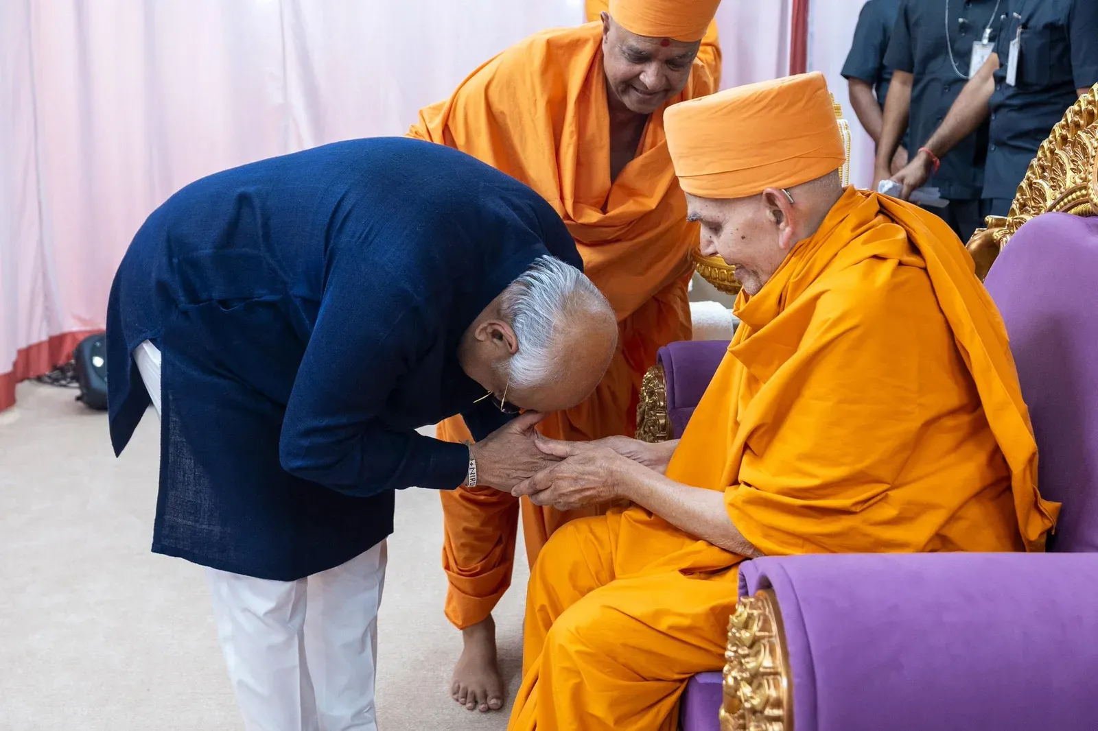 CM Bhupendra Patel attends BAPS Mandir Pratishtha in Morbi