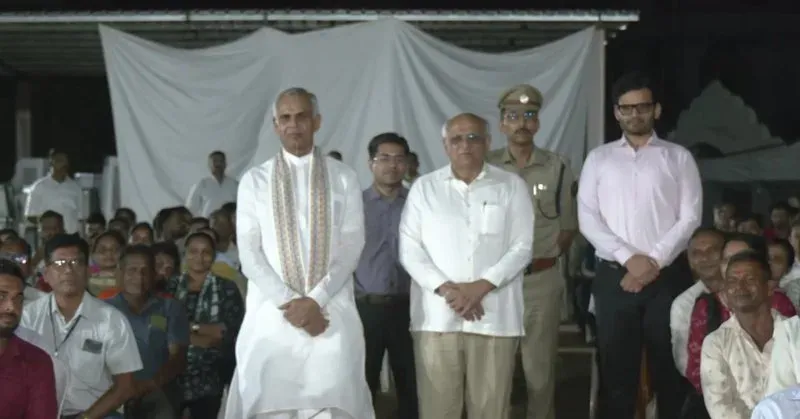 CM Bhupendra Patel Attends Night Sabha in Navsari's Khergam