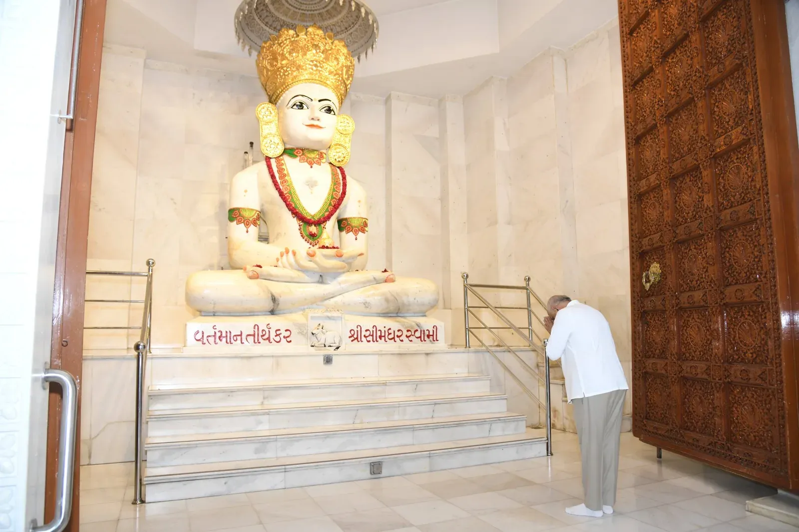 CM Bhupendra Patel Begins Birthday at Adalaj Trimandir