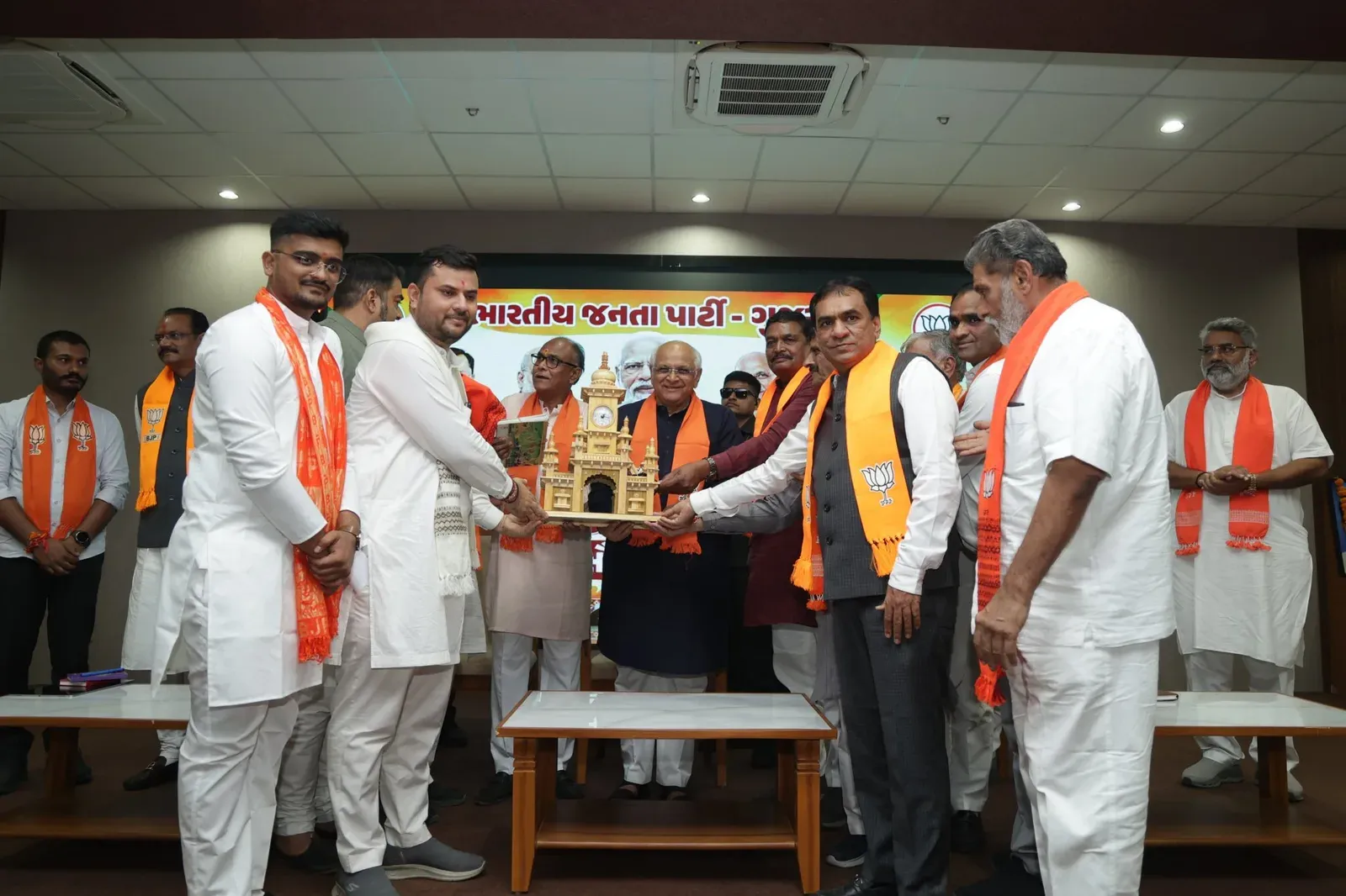 CM Bhupendra Patel chairs Saurashtra BJP meet in Morbi ahead of PM Modi's Gujarat visit