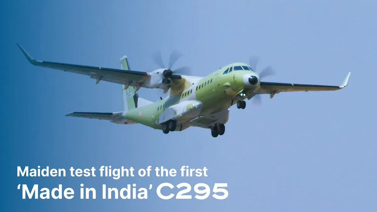 CM Bhupendra Patel Hails India's First Made-in-India C295 Test Flight