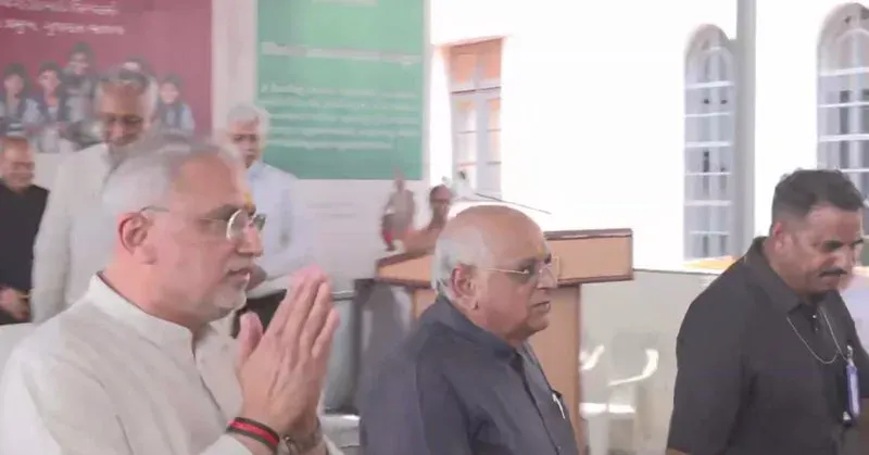 CM Bhupendra Patel Inaugurates Hostel, Lays School Foundation in Gandhinagar
